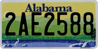 AL license plate 2AE2588