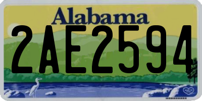 AL license plate 2AE2594