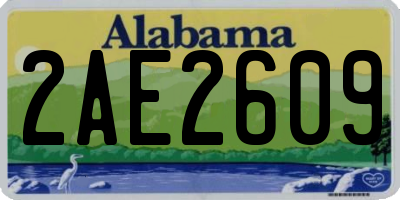 AL license plate 2AE2609