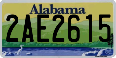 AL license plate 2AE2615