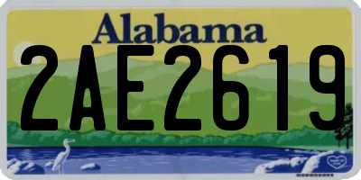 AL license plate 2AE2619