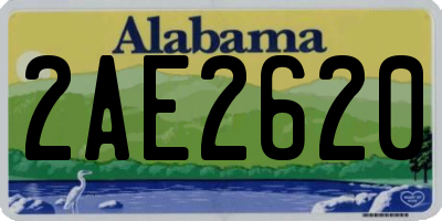 AL license plate 2AE2620