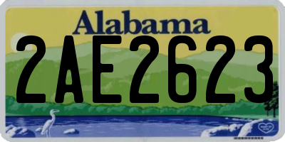 AL license plate 2AE2623