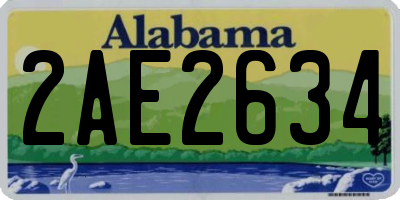AL license plate 2AE2634
