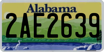 AL license plate 2AE2639