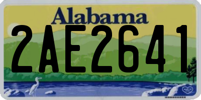 AL license plate 2AE2641