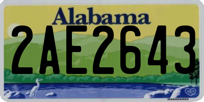 AL license plate 2AE2643