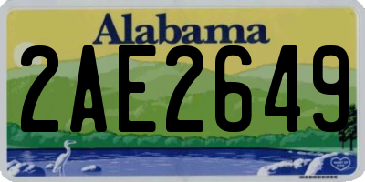 AL license plate 2AE2649