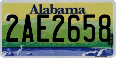 AL license plate 2AE2658