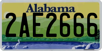 AL license plate 2AE2666