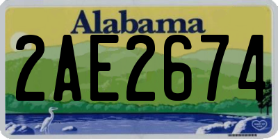 AL license plate 2AE2674