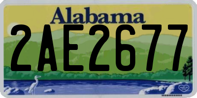AL license plate 2AE2677