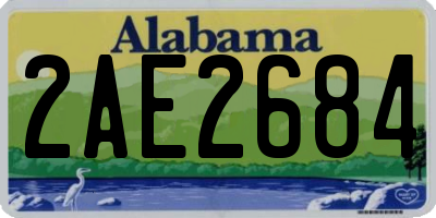 AL license plate 2AE2684