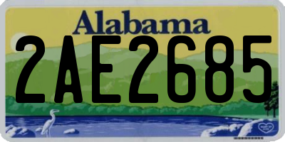 AL license plate 2AE2685