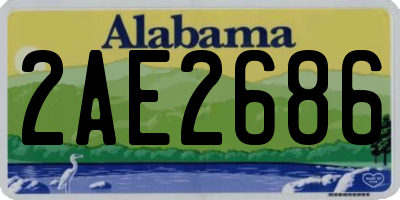 AL license plate 2AE2686