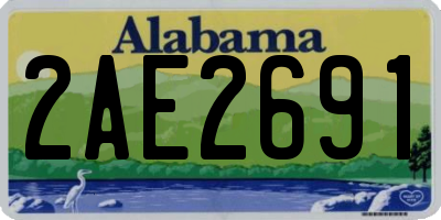 AL license plate 2AE2691