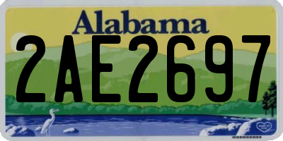 AL license plate 2AE2697