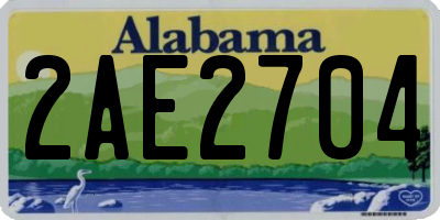 AL license plate 2AE2704