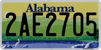 AL license plate 2AE2705