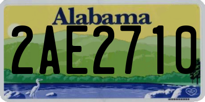 AL license plate 2AE2710
