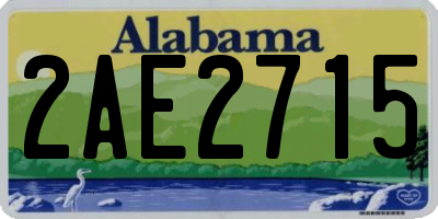 AL license plate 2AE2715