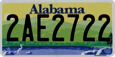 AL license plate 2AE2722