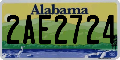 AL license plate 2AE2724