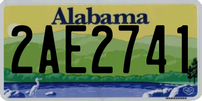 AL license plate 2AE2741