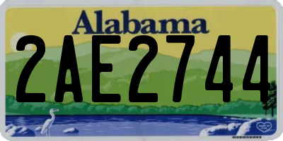 AL license plate 2AE2744