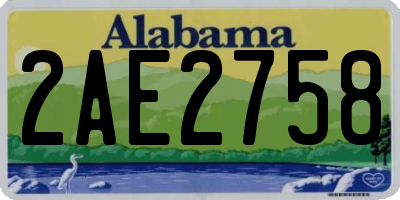 AL license plate 2AE2758