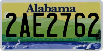 AL license plate 2AE2762