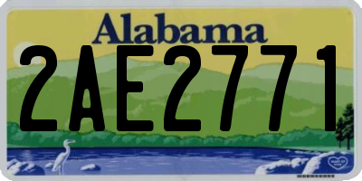 AL license plate 2AE2771