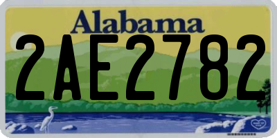 AL license plate 2AE2782