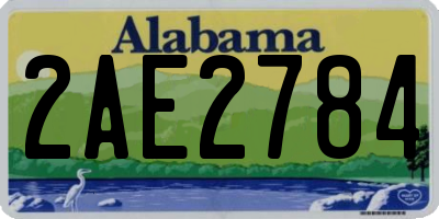 AL license plate 2AE2784