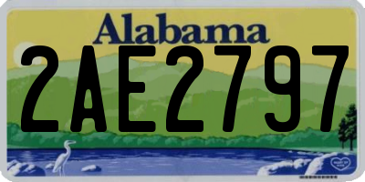 AL license plate 2AE2797