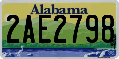 AL license plate 2AE2798