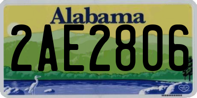 AL license plate 2AE2806