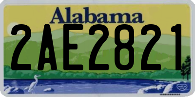 AL license plate 2AE2821