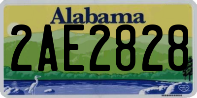 AL license plate 2AE2828