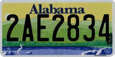 AL license plate 2AE2834