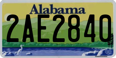 AL license plate 2AE2840
