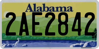 AL license plate 2AE2842