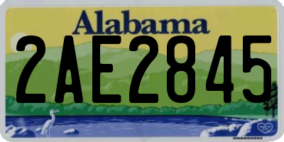 AL license plate 2AE2845