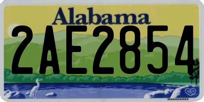 AL license plate 2AE2854