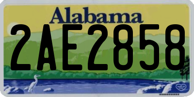 AL license plate 2AE2858