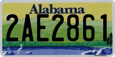 AL license plate 2AE2861