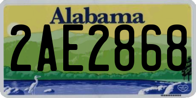 AL license plate 2AE2868