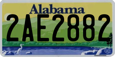 AL license plate 2AE2882