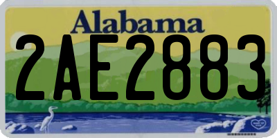 AL license plate 2AE2883