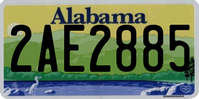 AL license plate 2AE2885